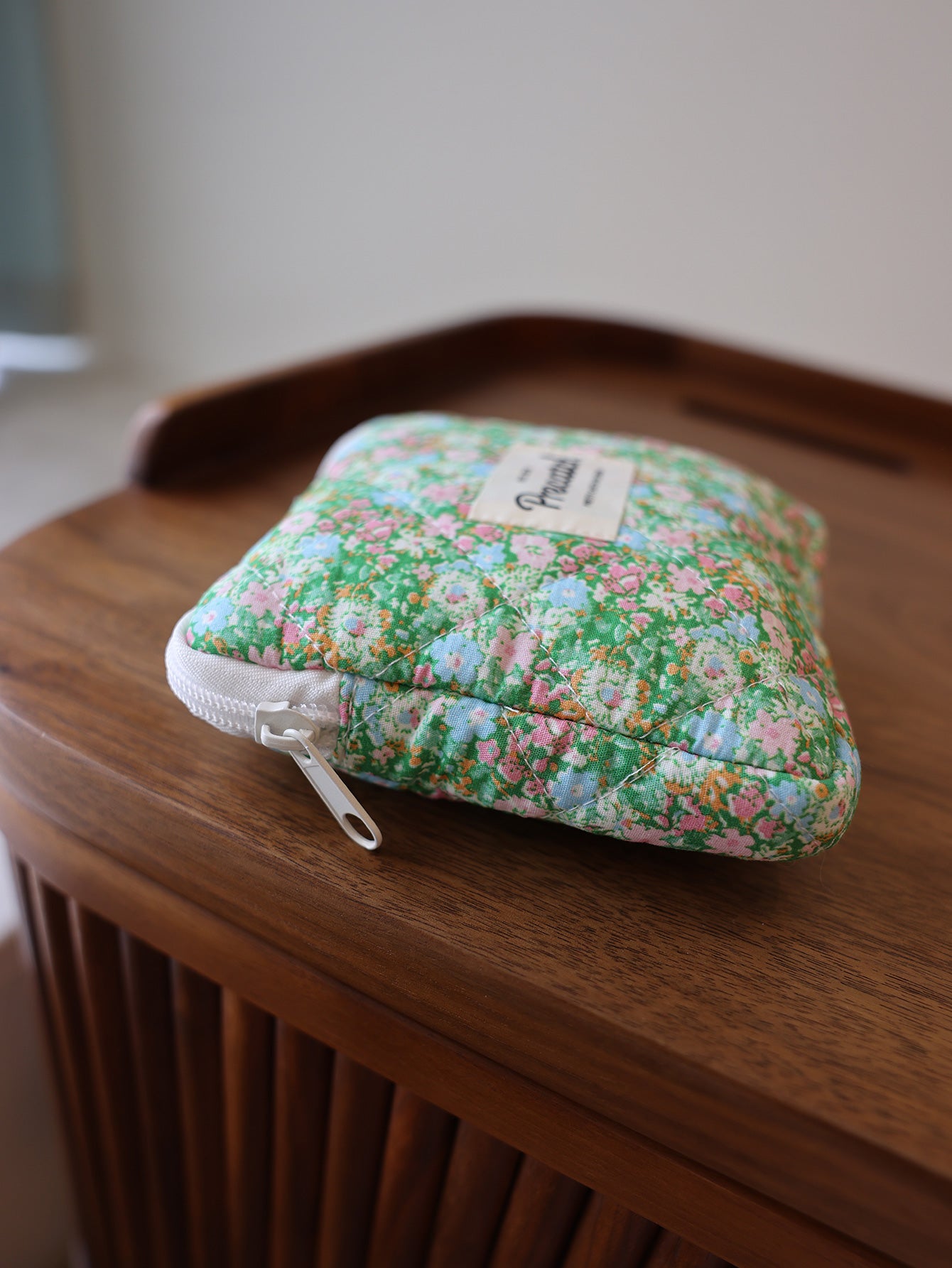 Precatch Colorful Floral Square Three-dimensional Small Cushion Compact and Touch-up Supplies Storage Bag - Sanitary Napkin Pouch (Square Bag)